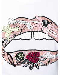 Markus Lupfer Embellished Lips T Shirt