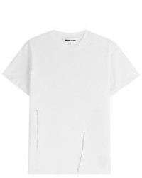 McQ by Alexander McQueen Mcq Alexander Mcqueen Zipper Embellished Cotton T Shirt