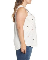 Lucky Brand Plus Size Embellished Tank
