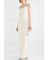 Jenny Packham Olivia Embellished Tulle And Cady Gown