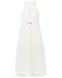 White Embellished Wrap Dress