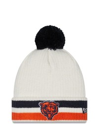New Era White Chicago Bears Retro Cuffed Knit Hat With Pom At Nordstrom