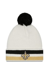 New Era White New Orleans Saints Retro Cuffed Knit Hat With Pom At Nordstrom