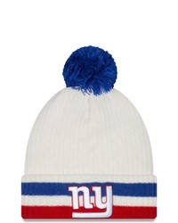 New Era White New York Giants Retro Cuffed Knit Hat With Pom At Nordstrom