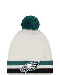 New Era White Philadelphia Eagles Retro Cuffed Knit Hat With Pom At Nordstrom