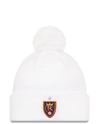 New Era White Real Salt Lake 2021 Jersey Hook Cuffed Knit Hat With Pom At Nordstrom