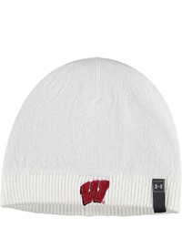 Under Armour White Wisconsin Badgers Truck Stop Beanie At Nordstrom