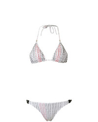 Amir Slama Embroidered Triangle Bikini Set