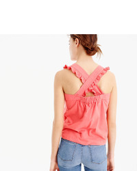 J.Crew Bow Top With Embroidered Trim