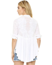 Mara Hoffman Embroidered Back Blouse
