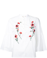 Muveil Embroidered Flower Blouse