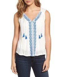 Lucky Brand Embroidered Front Top