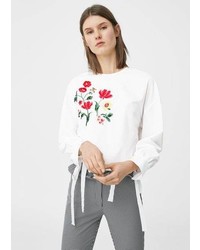 Mango Floral Embroidered Blouse