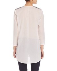 Theory Jalinnie Embroidered Cotton Top
