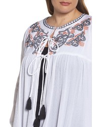 Glamorous Plus Size Embroidered Peasant Top