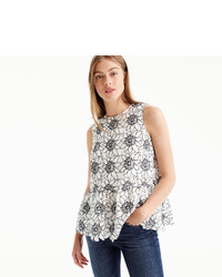 J.Crew Tall Embroidered Floral Top