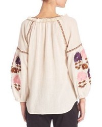 Figue Tula Embroidered Cotton Top