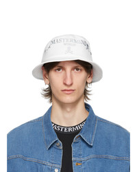 White Embroidered Bucket Hat