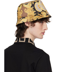 Versace Black Gold Heritage Print Bucket Hat