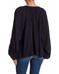 Free People Down From The Clouds Embroidered Blouse