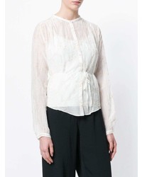 Forte Forte Embroidered Band Collar Shirt
