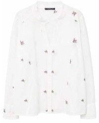 Violeta BY MANGO Embroidered Flowers Shirt
