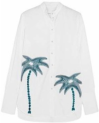 Victoria Victoria Beckham Embroidered Cotton Shirt