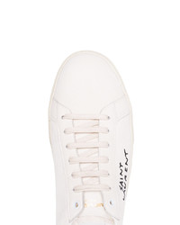 Saint Laurent Classic Sl06 Embroidered Canvas Sneakers