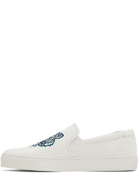 Kenzo White Tiger K Skate Sneakers