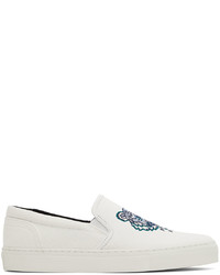 Kenzo White Tiger K Skate Sneakers