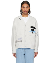 AAPE BY A BATHING APE Gray Buttoned Cardigan