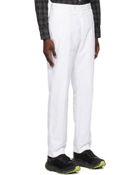 PALMER White Embroidered Trousers