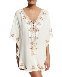 White Embroidered Cover-up