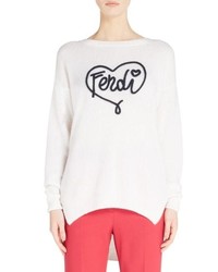 Fendi Heart Logo Cashmere Sweater
