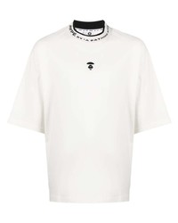 AAPE BY A BATHING APE Aape By A Bathing Ape Logo Embroidered Crew Neck T Shirt