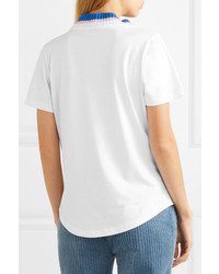 Mira Mikati Appliqud Cotton And Jersey T Shirt