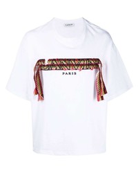 Lanvin Crazy Curb Lace Logo T Shirt