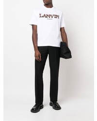 Lanvin Curb Logo Patch Cotton T Shirt