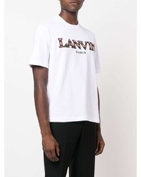 Lanvin Curb Logo Patch Cotton T Shirt