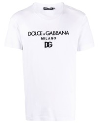 Dolce & Gabbana Dg Essentials Logo Embroidered T Shirt
