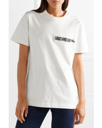 Calvin Klein 205W39nyc Embroidered Cotton Jersey T Shirt