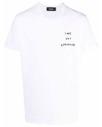 DSQUARED2 Embroidered Cotton T Shirt