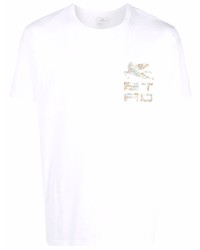 Etro Embroidered Design Short Sleeve T Shirt