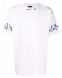Vision Of Super Embroidered Flames Cotton T Shirt