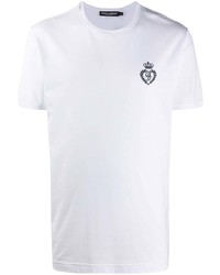 Dolce & Gabbana Embroidered Logo Cotton T Shirt