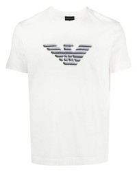 Emporio Armani Embroidered Logo Cotton T Shirt