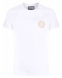 VERSACE JEANS COUTURE Embroidered Logo Cotton T Shirt