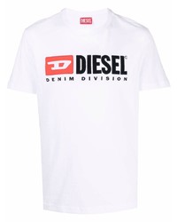 Diesel Embroidered Logo Cotton T Shirt