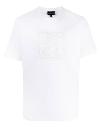 Emporio Armani Embroidered Logo Crew Neck T Shirt