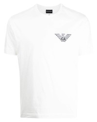 Emporio Armani Embroidered Logo Crewneck T Shirt